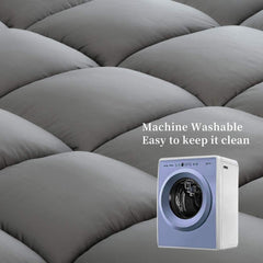 COONP King Mattress Topper, Extra Thick Pillowtop, Cooling Plush Mattress Pad Cover Bed Topper Protector with 8-21 Inch Deep Pocket (Grey, King)