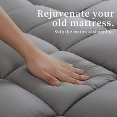 COONP Mattress Topper, Extra Thick Pillowtop, Cooling and Plush Mattress Pad Cover 400TC Cotton with 8-21 Inch Deep Pocket 3D Snow Down Alternative Fill